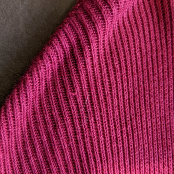 Macaron Red & White Dyed Sweater Dress - Picture 4 of 7